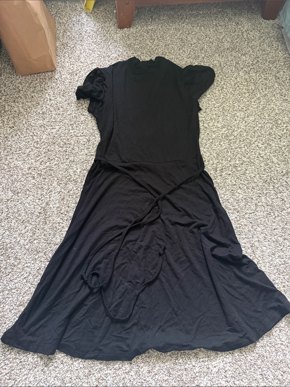 RDI Black Tie-Waist Maxi Dress